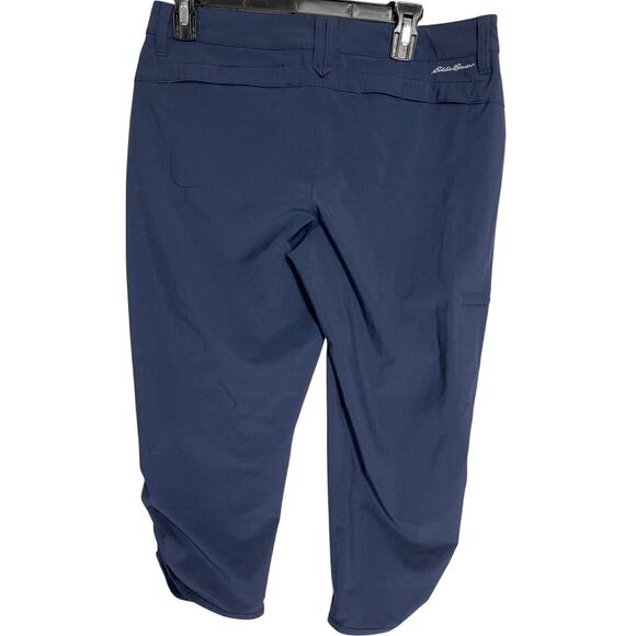 Eddie Bauer Pants Womens Size 8 Blue Cropped Outdoors Gorpcore Hiking Camping - Picture 2 of 5